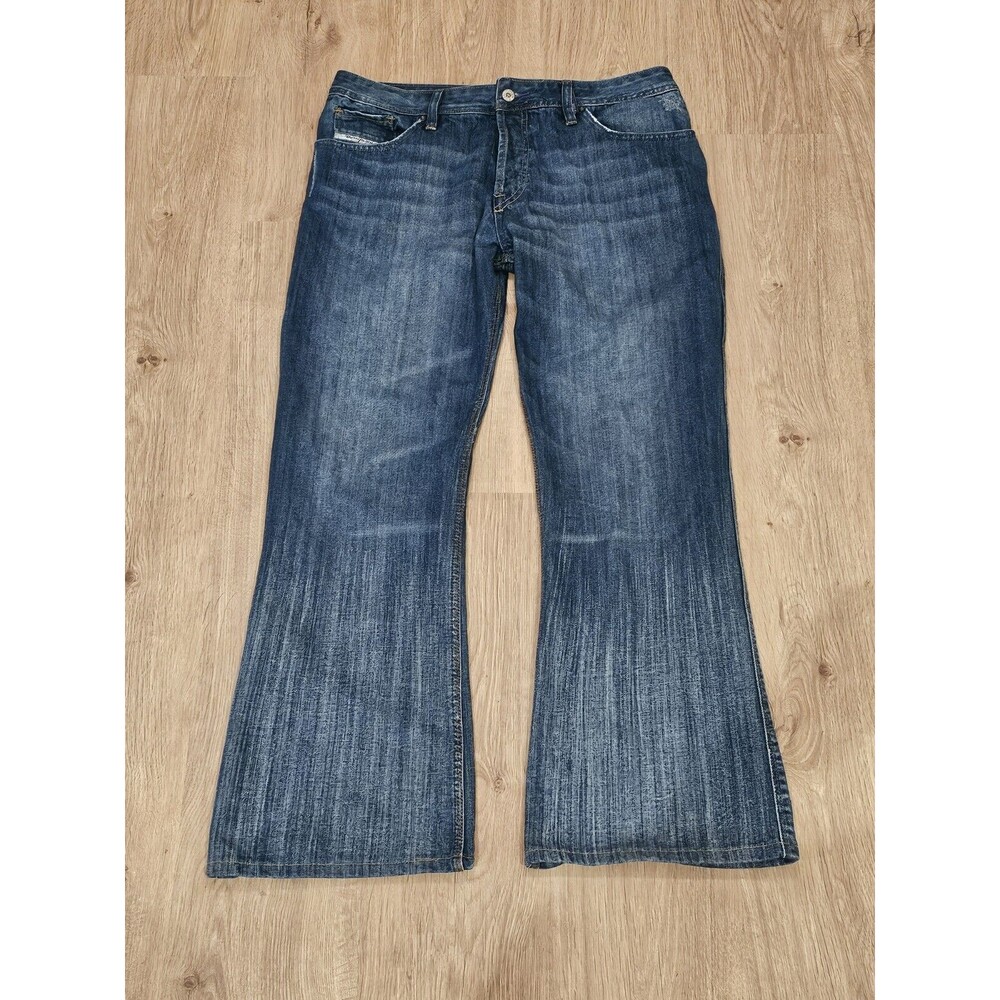 Vintage Y2K DIESEL ZAF 796 Flared Bootcut Jeans 36x30 Made in Italy Button Fly